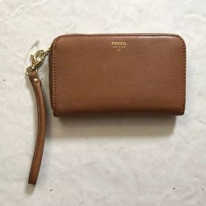 Fossil wallet wristlet Clutch Bag Leather Card